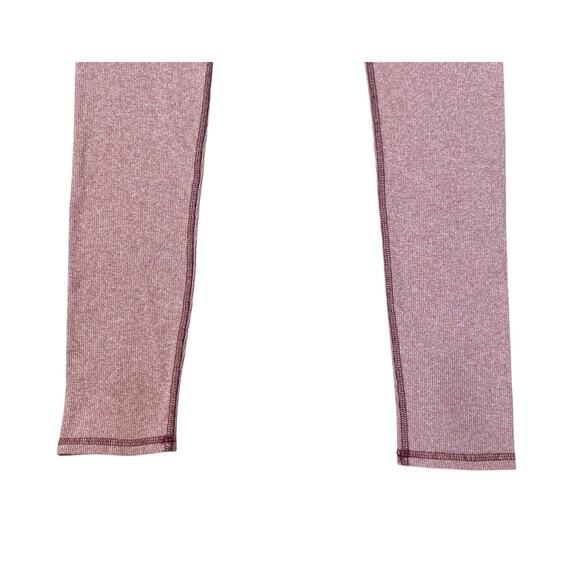 FREE PEOPLE Movement Evolution Leggings Two Tone Pink Ribbed Yoga Pilates Sz SP - Picture 7 of 10
